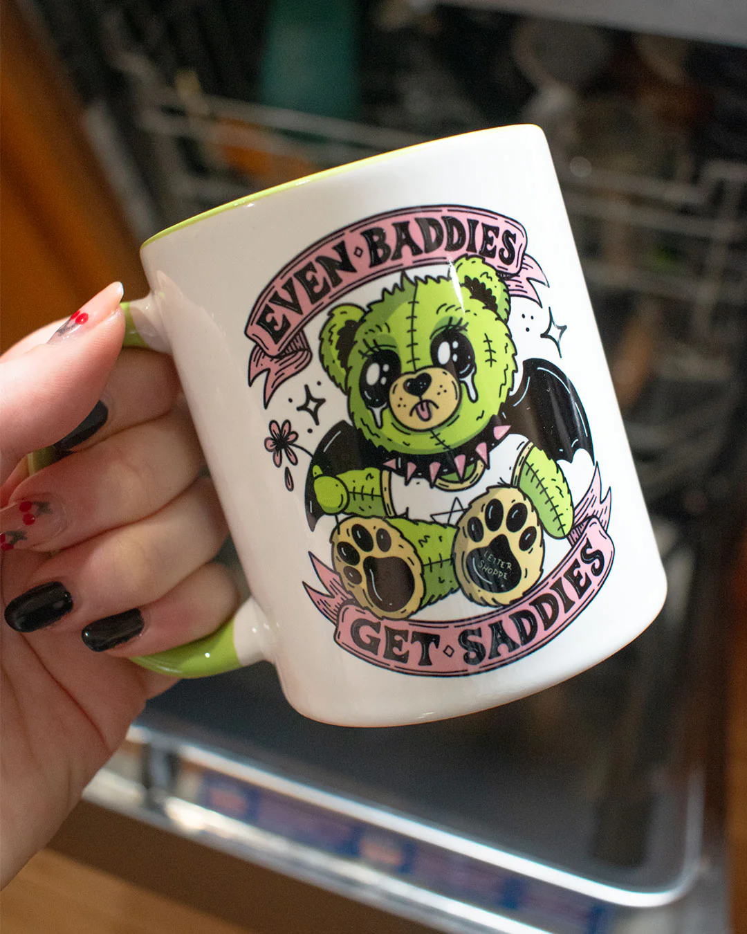 Even Baddies Get Saddies: Mental Health Mug - Image 3