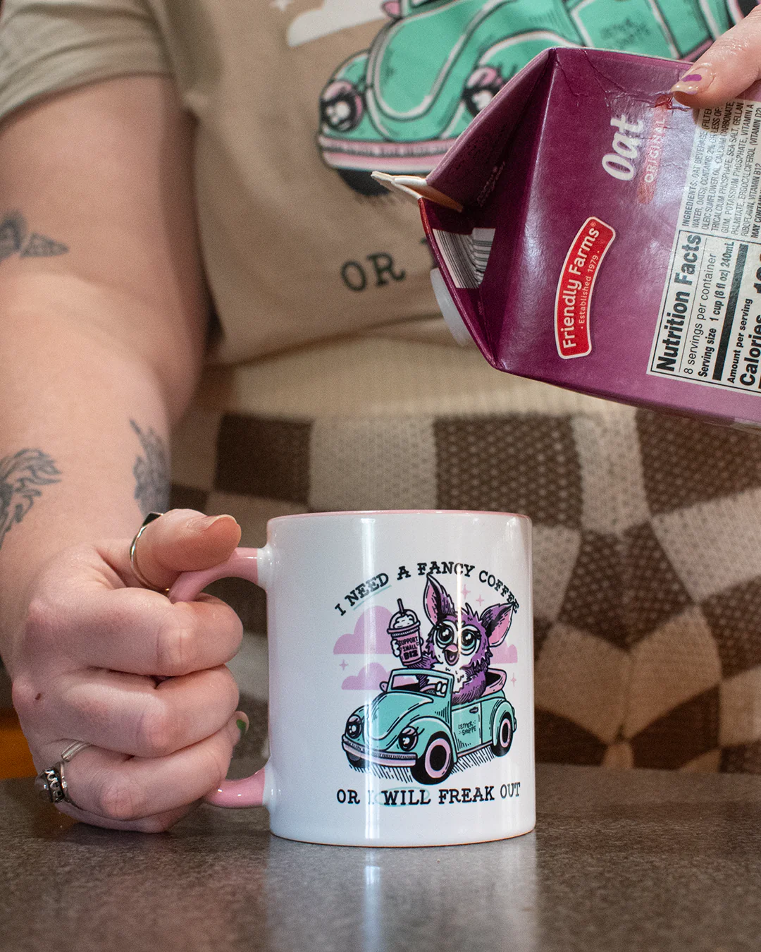 Furby Needs A Fancy Coffee: Funny Mug - Image 3